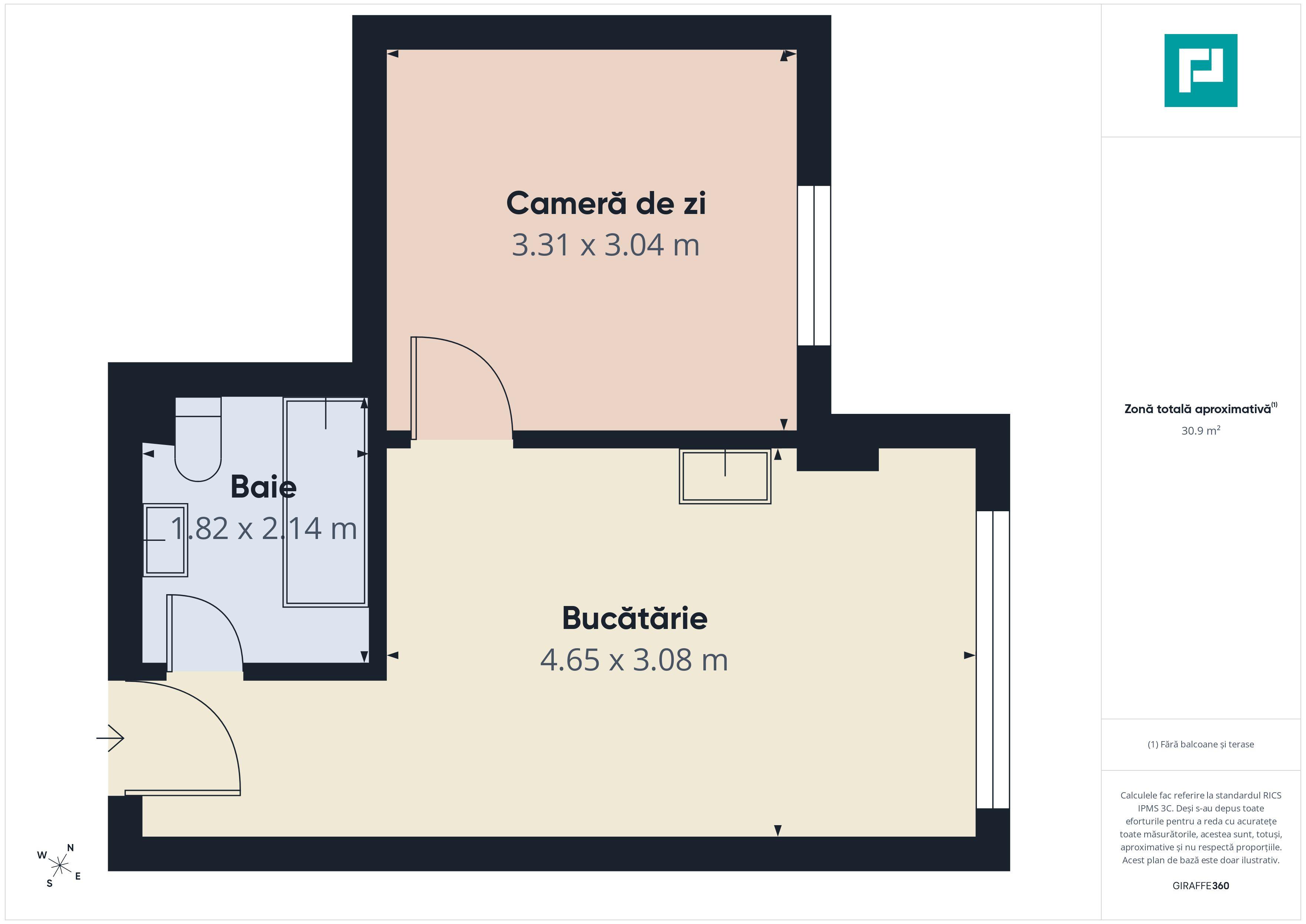 Apartament cu 1 cameră pe Strada Hunedoarei - 7