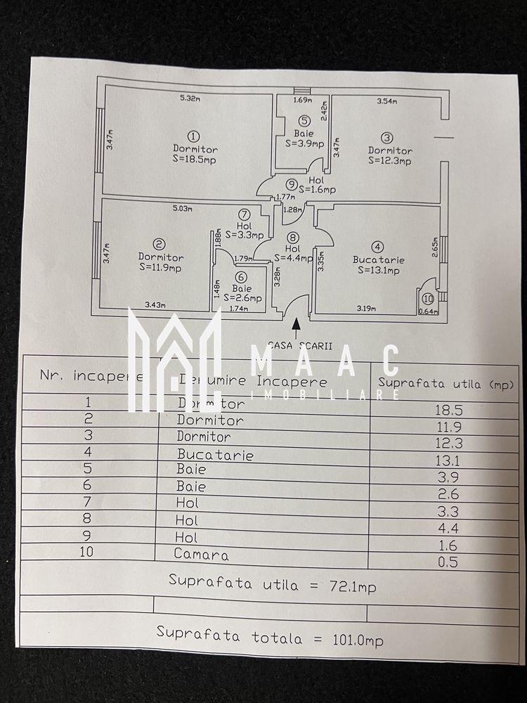 Apartament 3 camere | Parter | 72 MPU | Zona Hipodrom 3 - 8