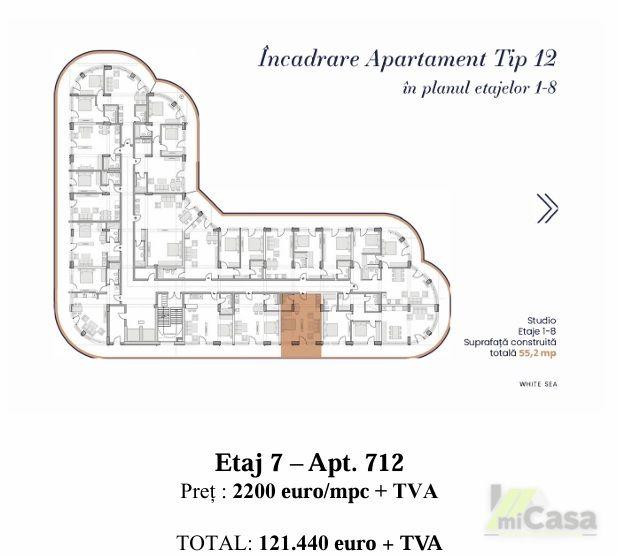 Apartament 1 Camera - Complex Rezidențial WHITE SEA - Mamaia - 10