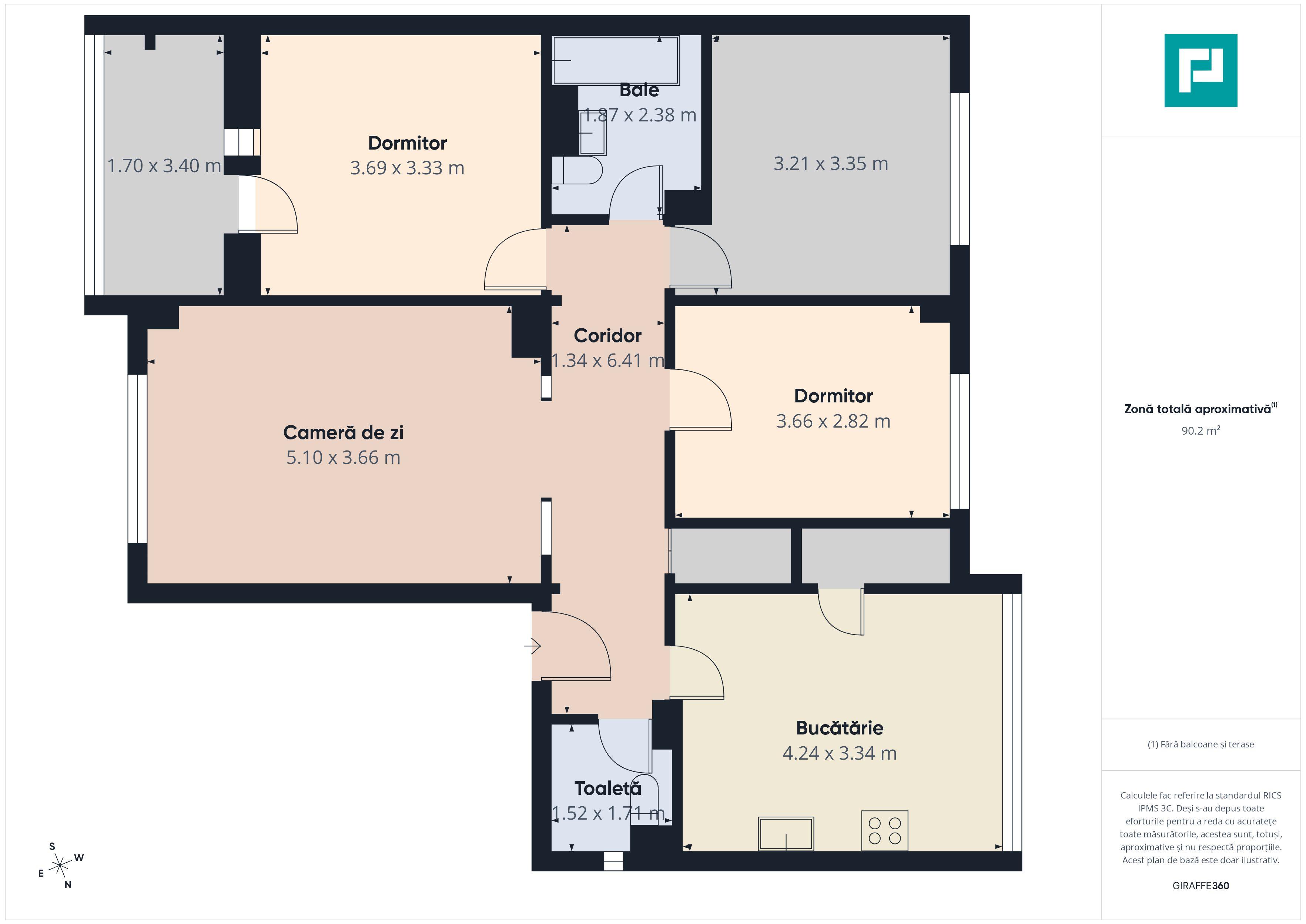 Apartament 4 camere, spațios pentru familie - 10