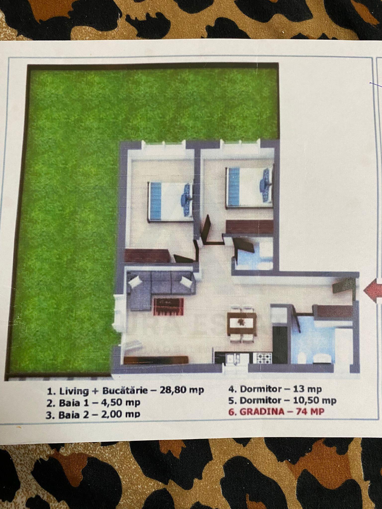 Apartament cu 3 camere 2 bai curte individuala 74 mp în Șelimbăr - 13