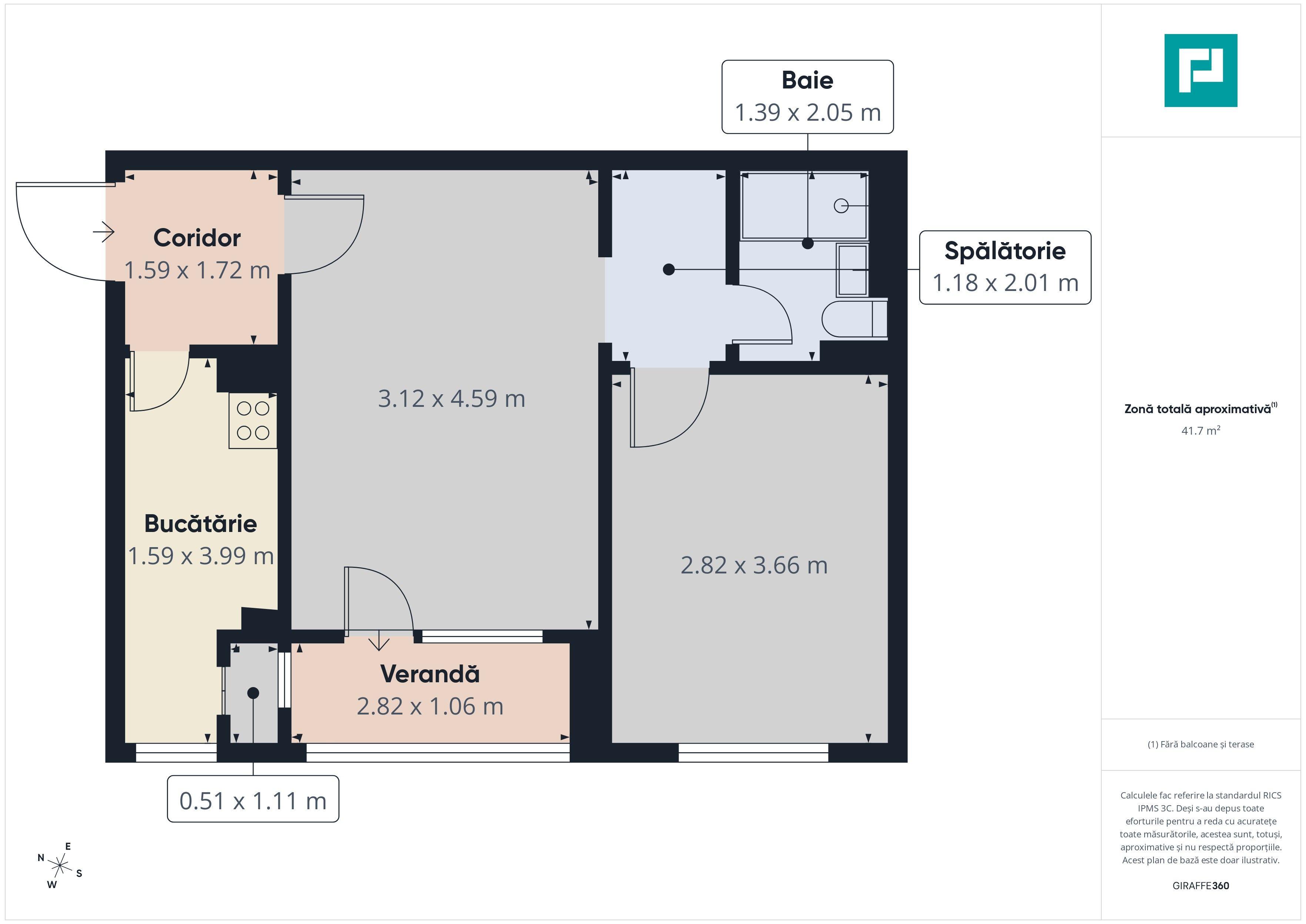 Apartament 2 camere – zona Poetului, Arad - 3