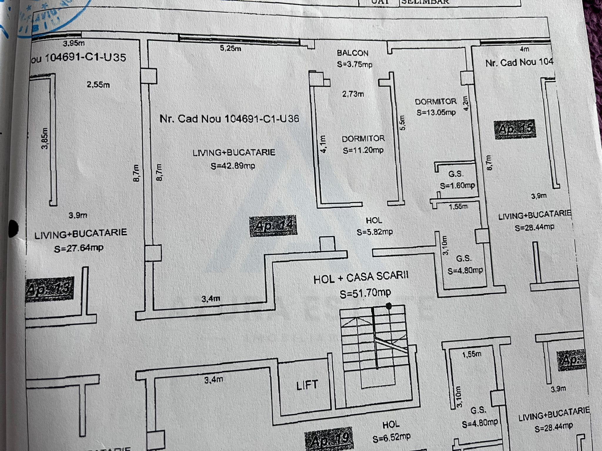 Apartament cu 3 camere 2 dormitoare 80 mp utili etaj 1 Doamna Stanca - 14