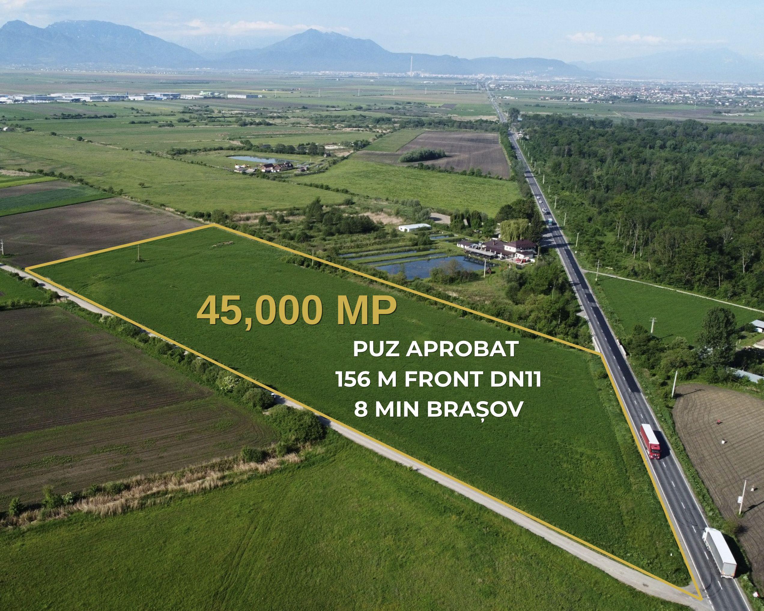 Teren Industrial Brasov 45.000mp | PUZ APROBAT | Deschidere 156 m DN11 - 4