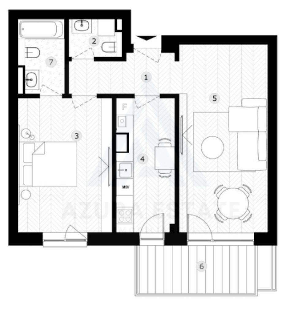 Apartament premium 2 camere vedere spre lac lift si parcare in Tiglari - 10