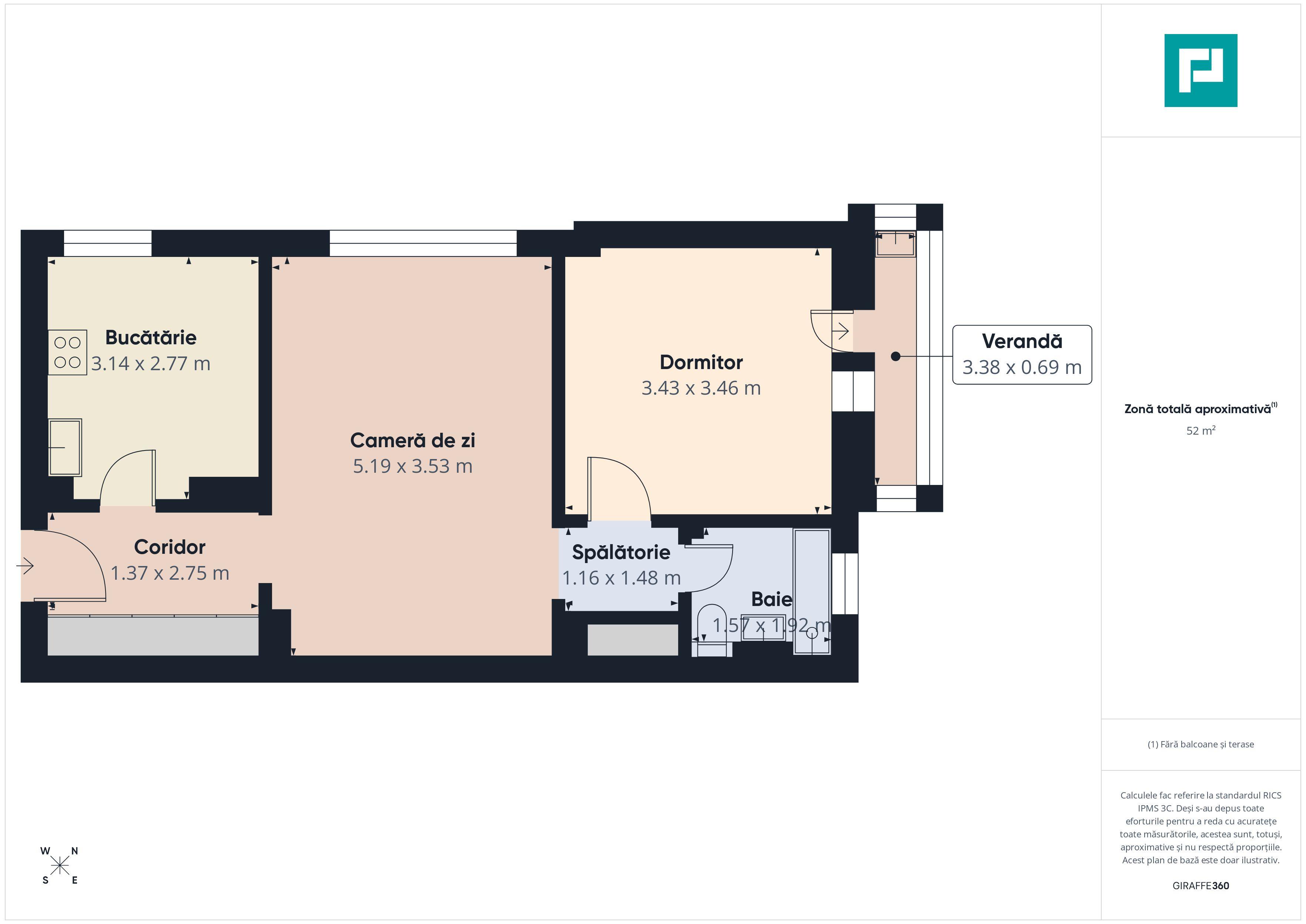 Apartament 2 camere Calea Dorobanți Etaj 3 - 7
