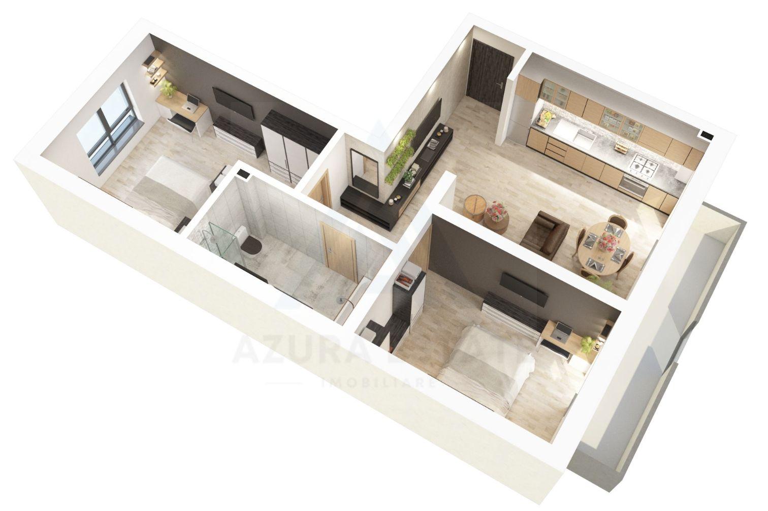 Apartament 3 camere balcon 7.8 mp si parcare privata pe Dna Stanca - 8