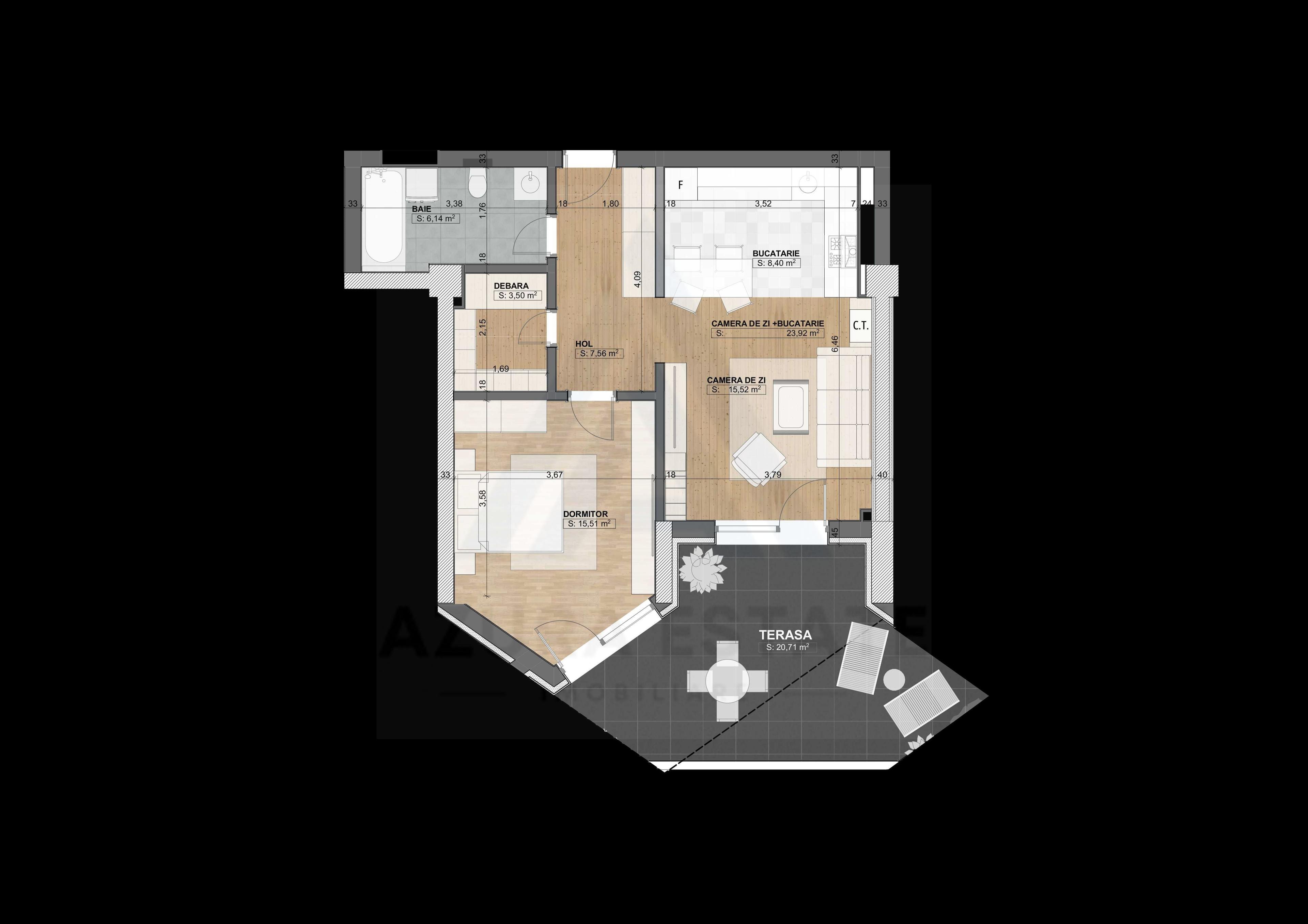 Apartament premium 2 camere terasa spatioasa parcare complex Evolution - 7
