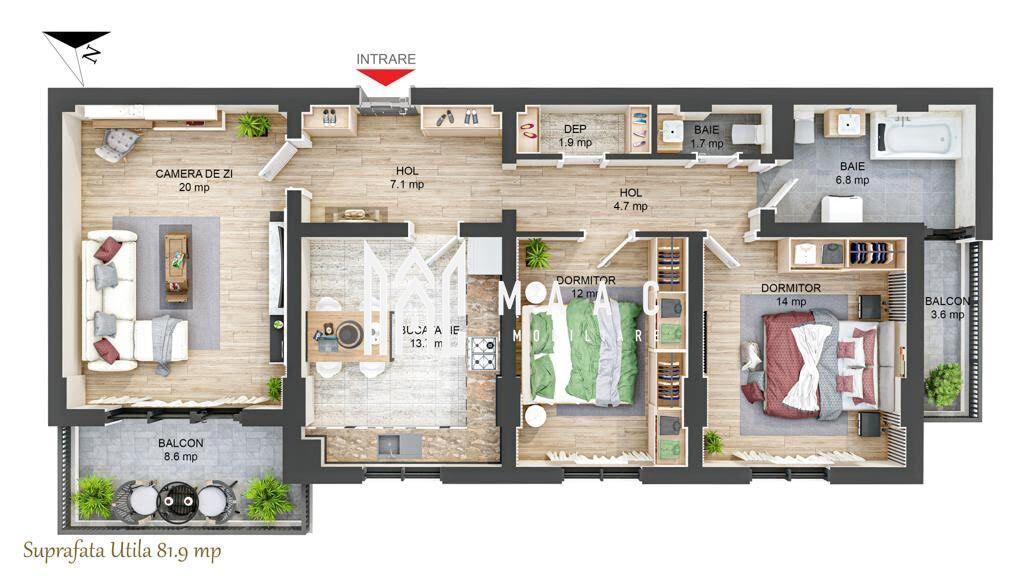 Apartament 4 camere I Nou I Decomandat I Balcon I Hipodrom - 1