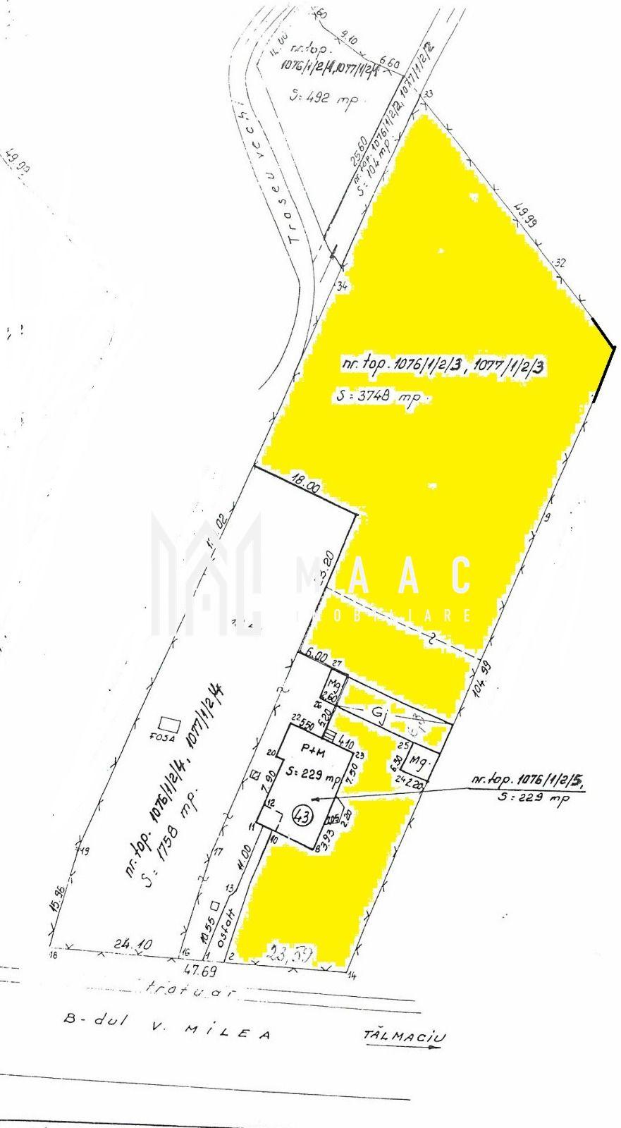 Teren intravilan 3500 mp | Vasile Aaron, Sibiu | construcții, acces direct - 1
