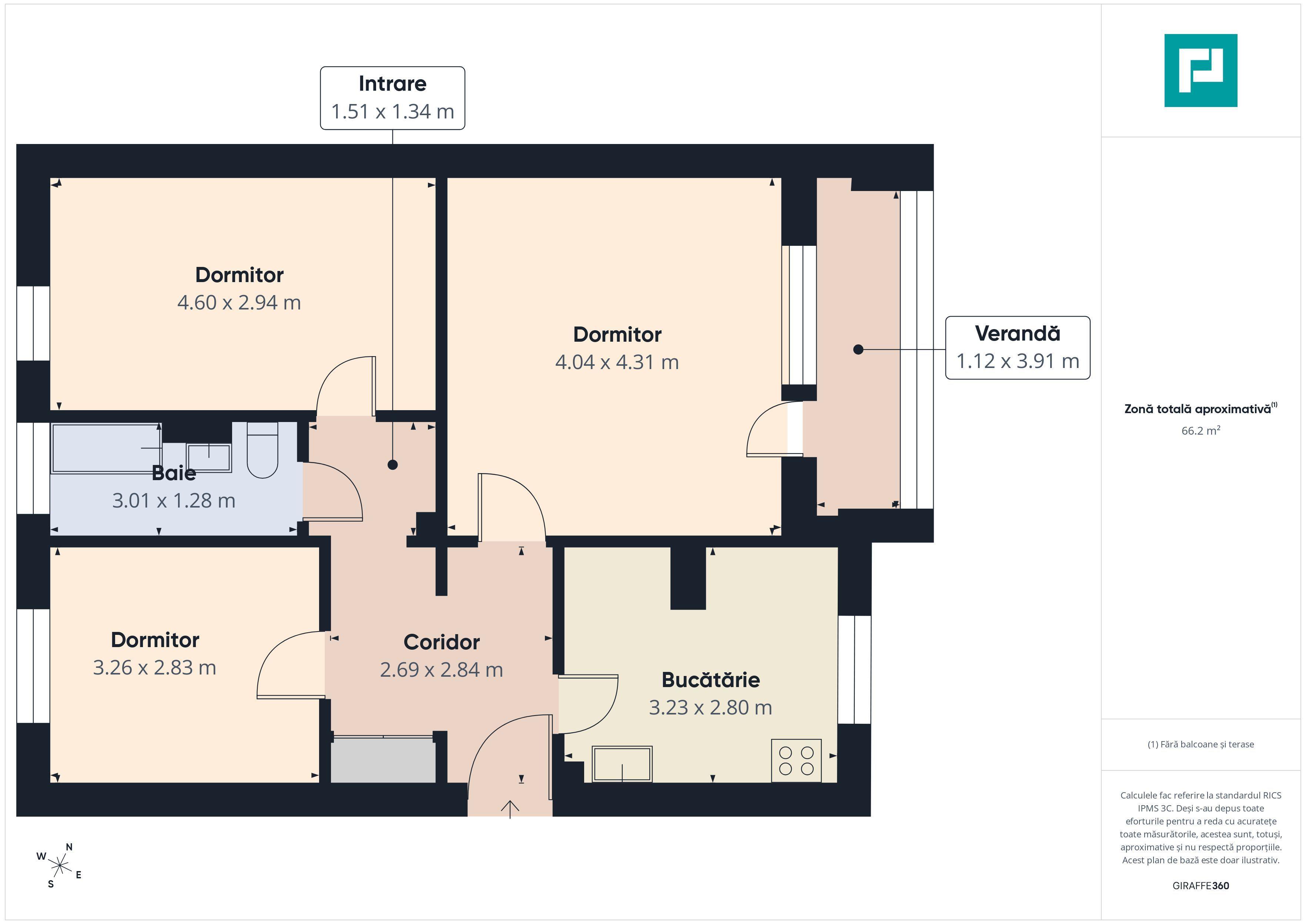 Apartament 3 camere Etaj 3 Zona Aurel Vlaicu - 15