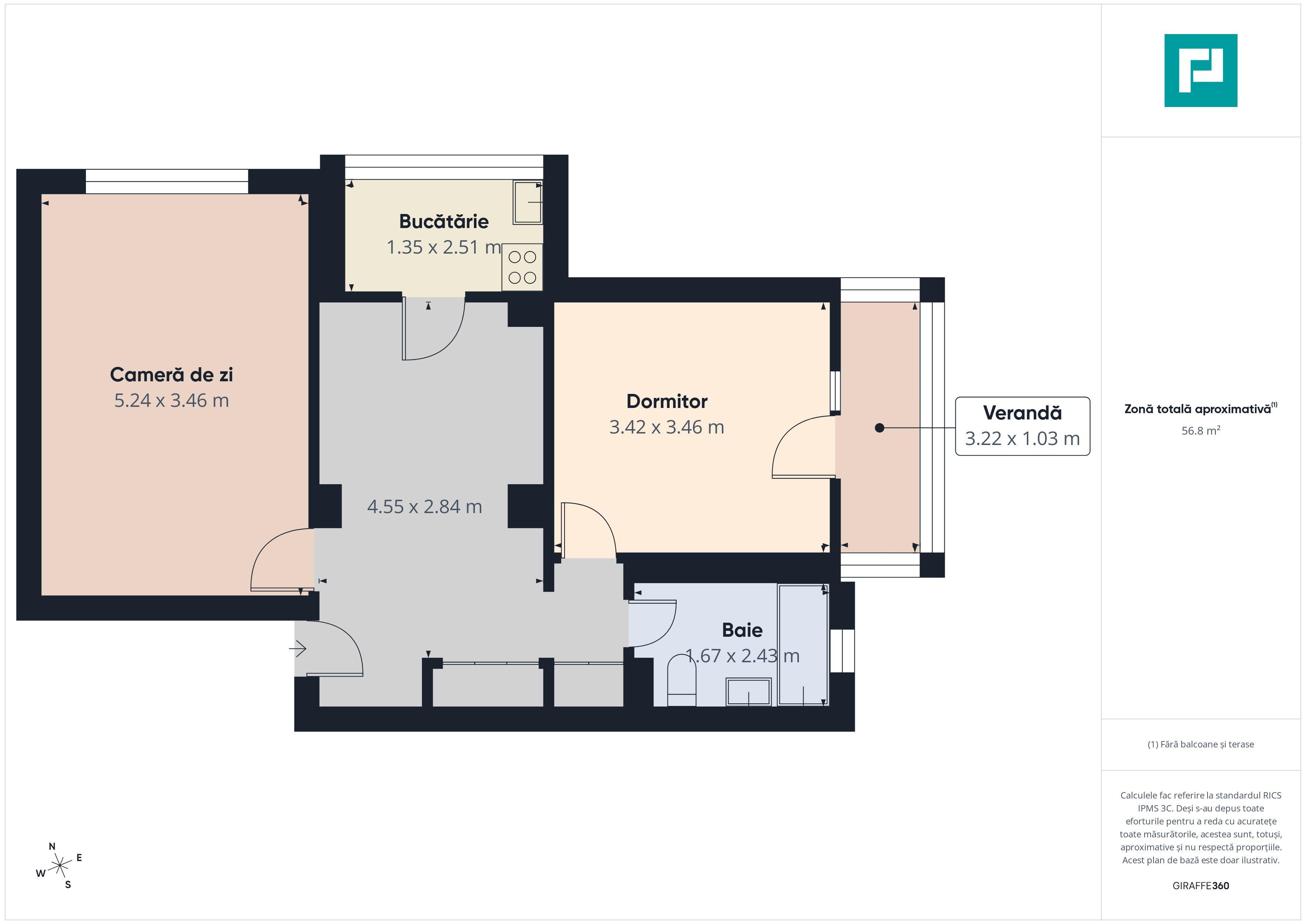 Apartament 3 camere, renovat modern, zona Decebal - 10