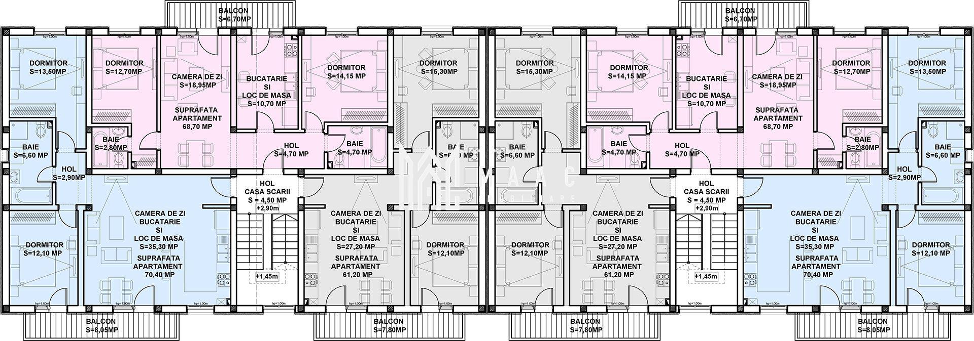 Apartament 3 camere Sibiu | Mihai Viteazul | 61,2 mp, TVA inclus - 9