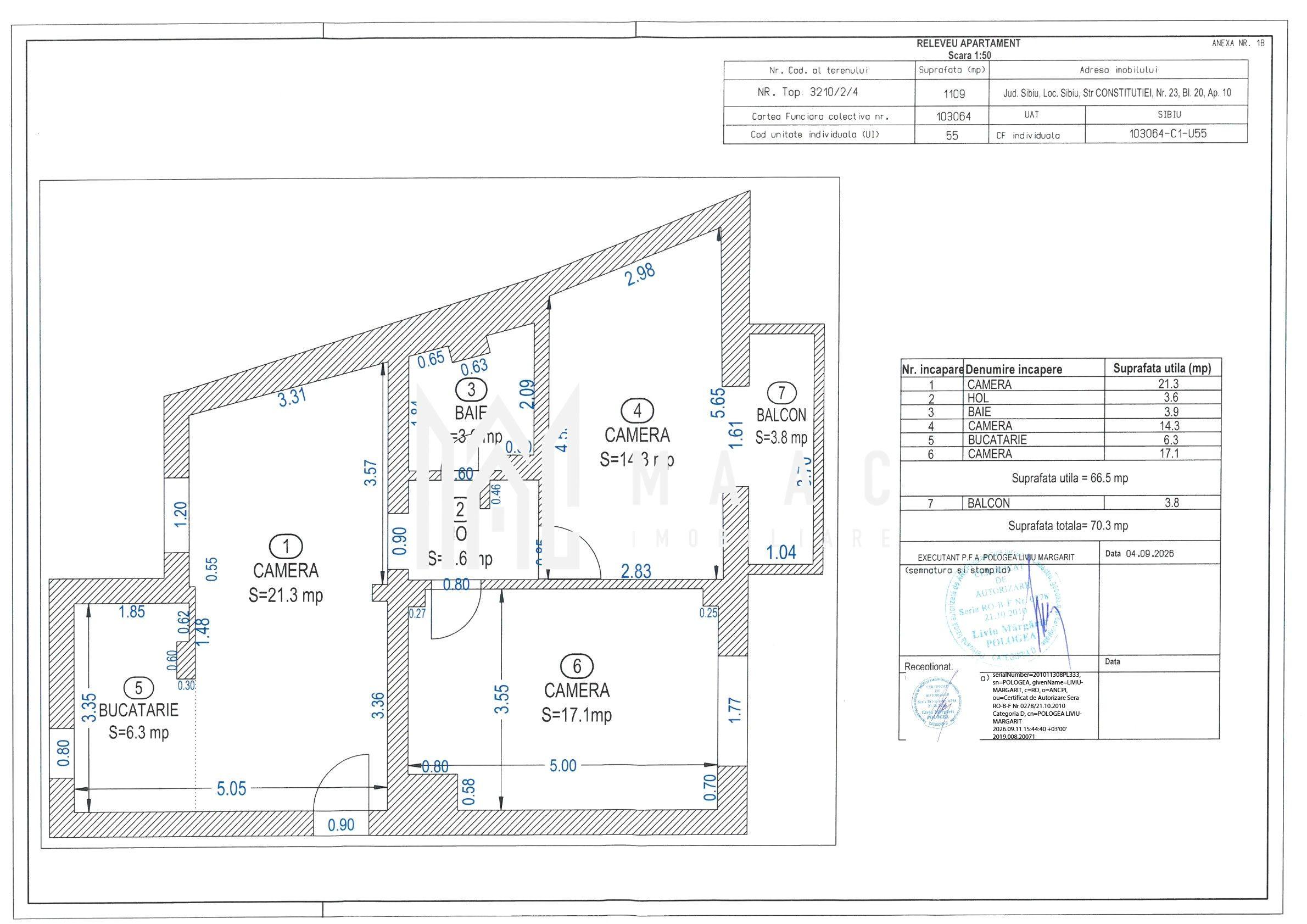 Apartament 3 camere | zona Centrala, Sibiu | decomandat, 67 mp - 8