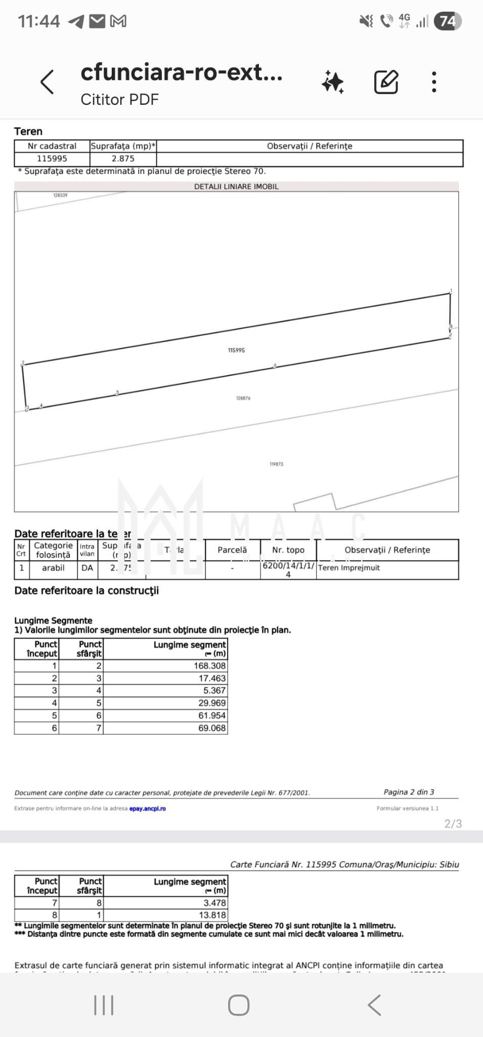 Teren intravilan 2.875 mp | Industrial Vest, Sibiu | 18 m - 1