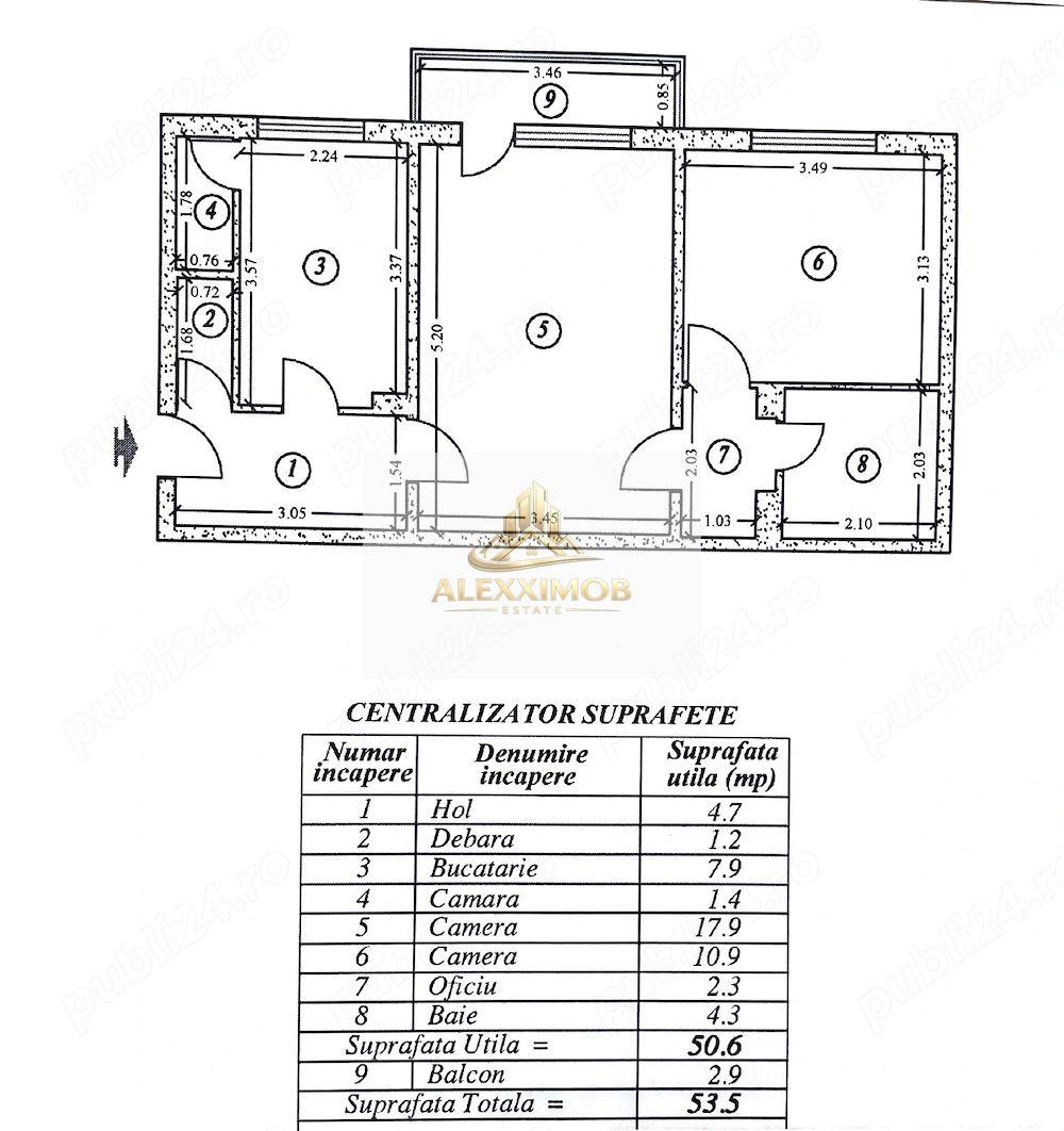 Apartament de Vanzare - 2 Camere - 54 mp - Brancoveanu - 3
