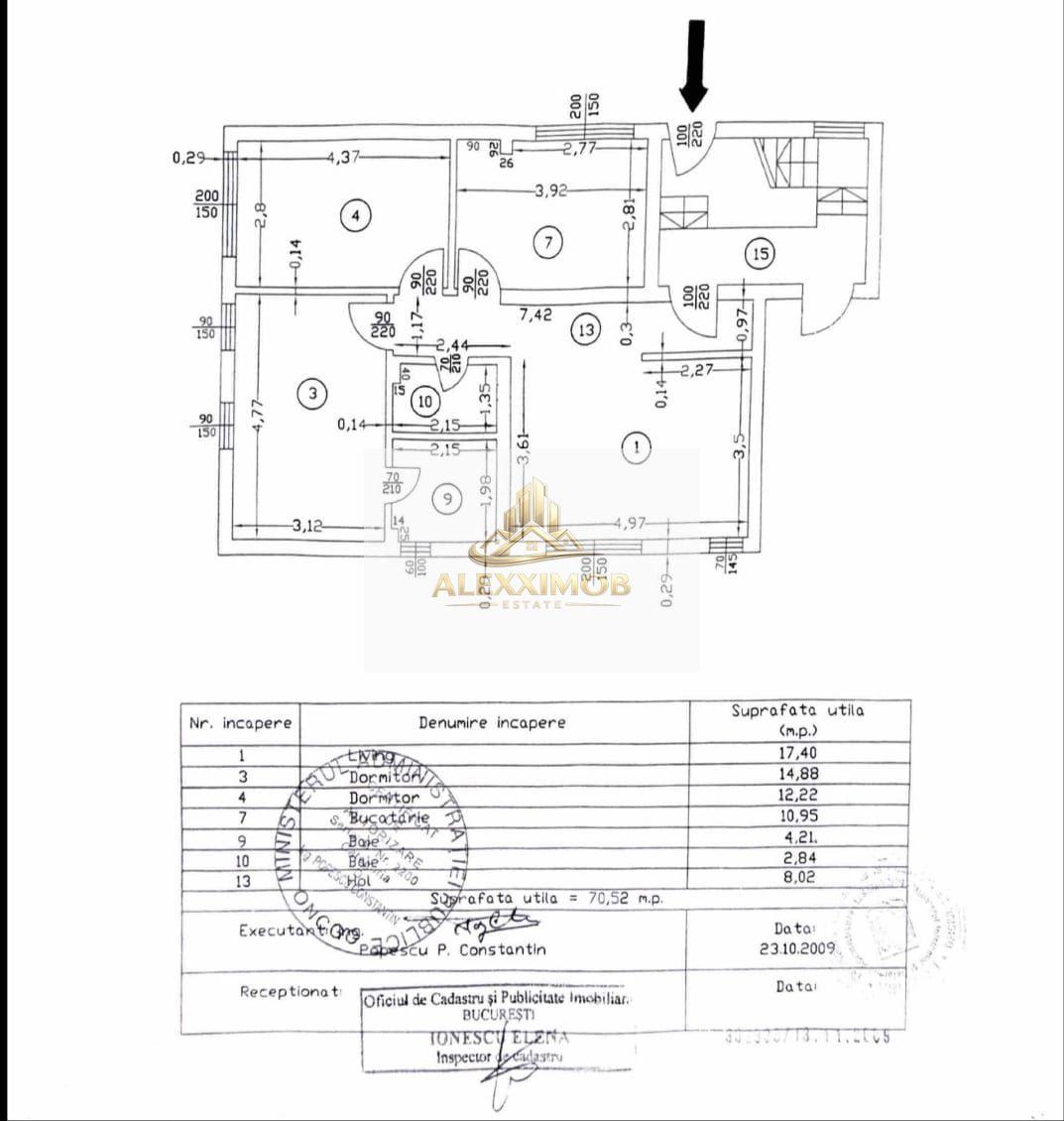 Apartament de Vanzare - 3 camere (in vila) - 71 mp - Zona Grand Arena - 3