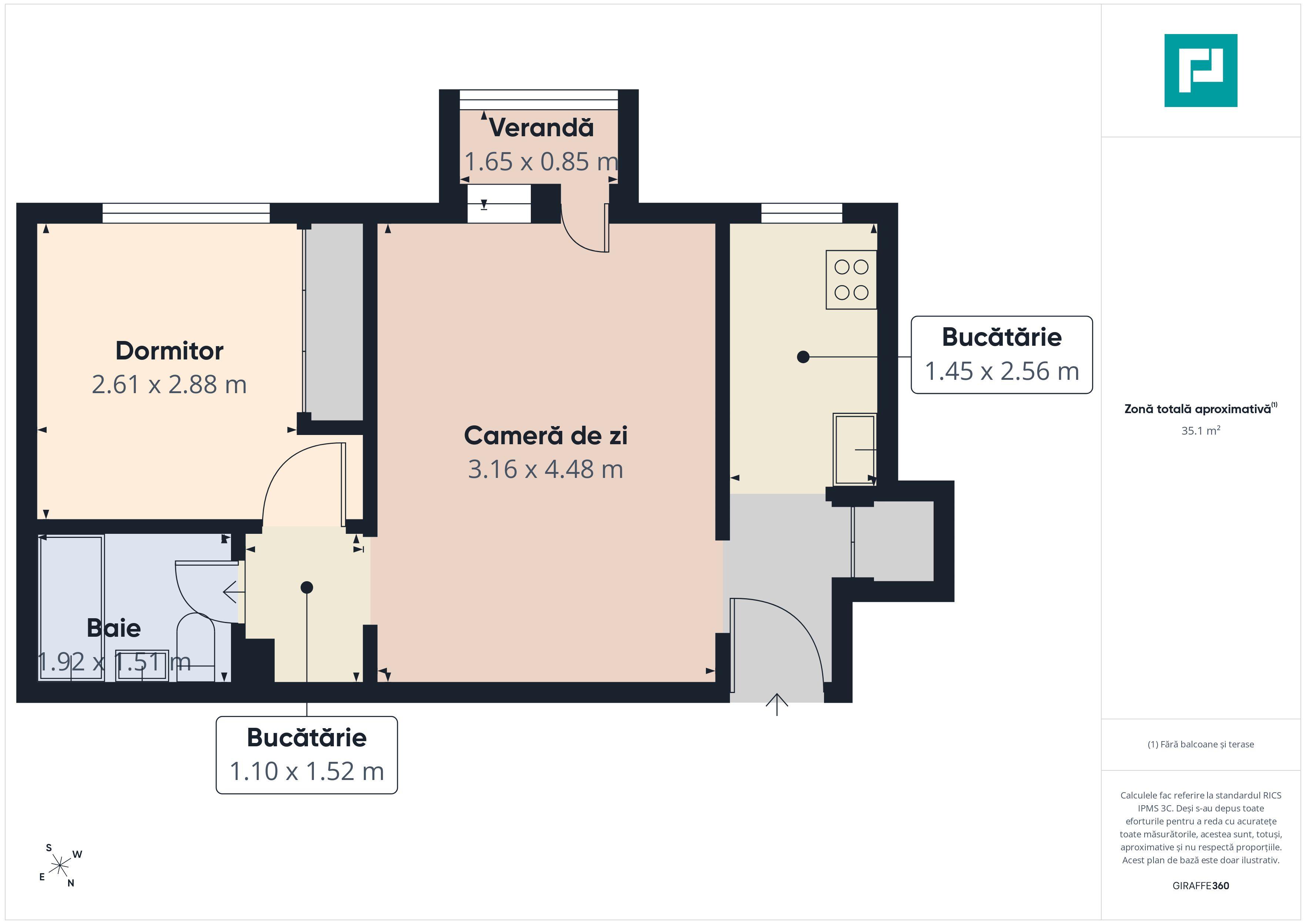 Apartament 2 camere renovat în zona Fortuna - 15
