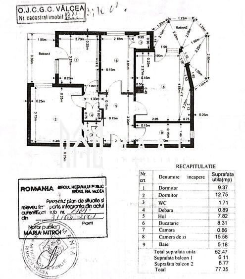 Apartament de vânzare Râmnicu Vâlcea | Central | 3 camere, 62 mp - 11