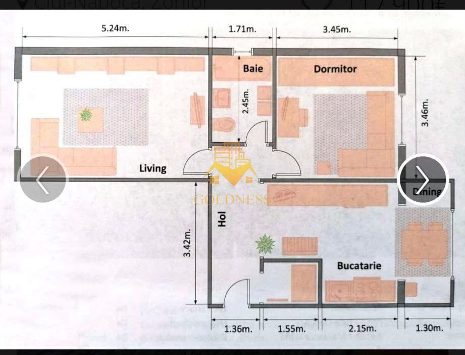 Apartament 2 camere decomandate Zorilor Zona Sigma. Apartament renovat - 4
