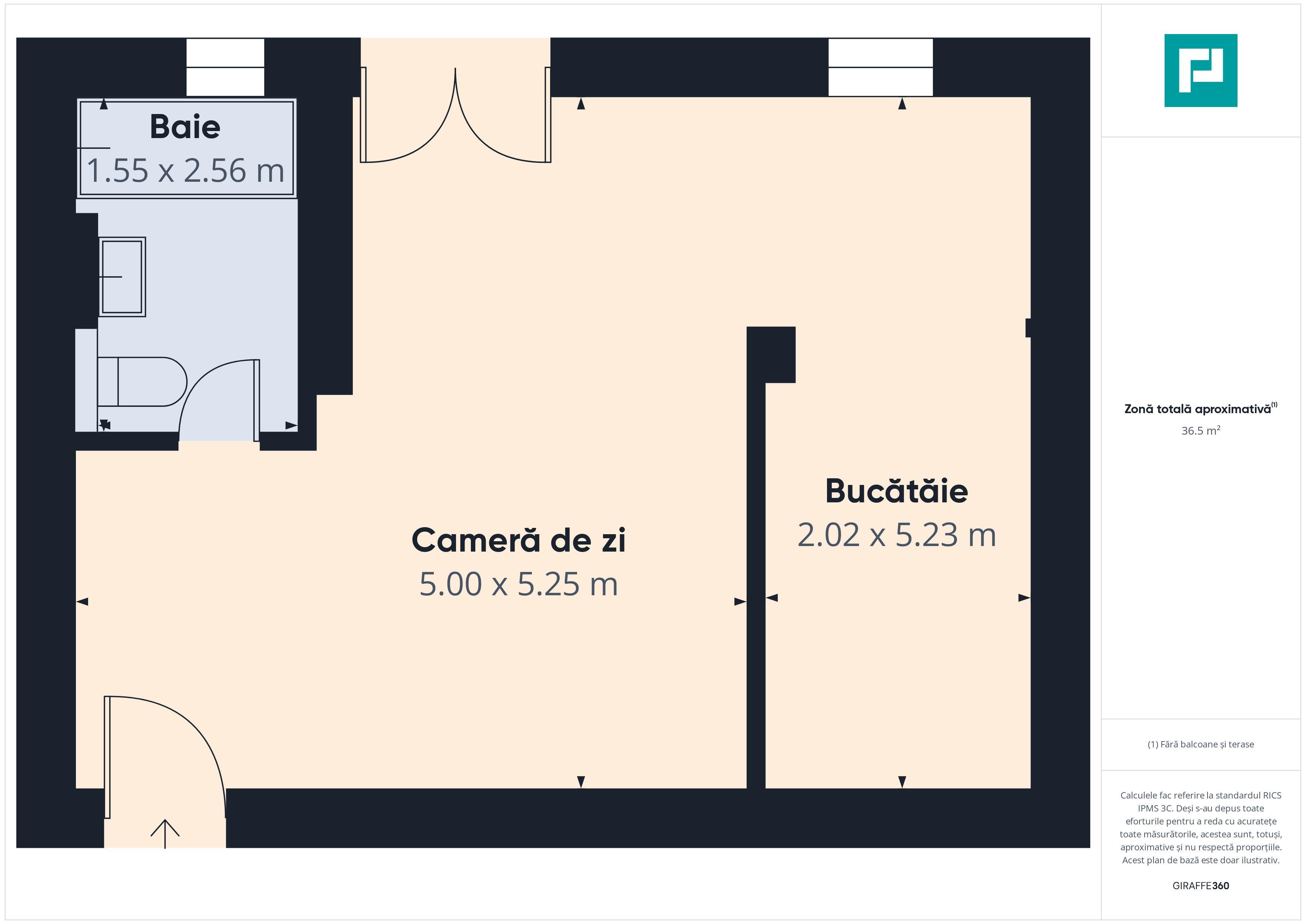 Apartament 1 cameră + bucătărie, Zona Torontalului - 7