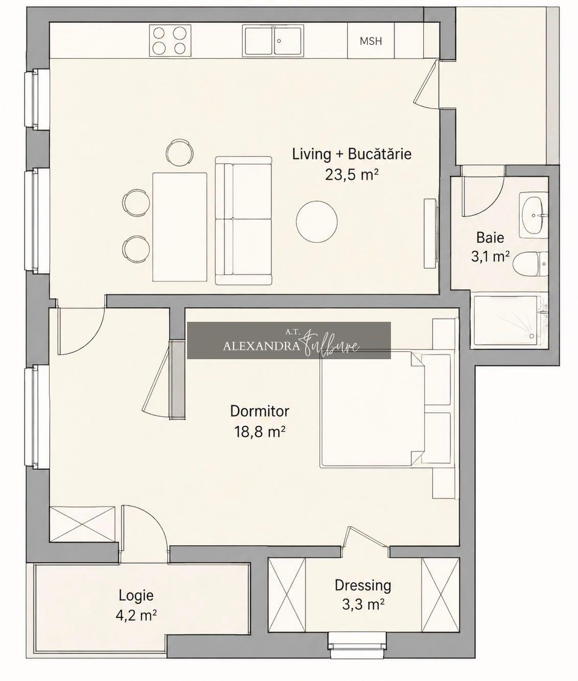 Apartament 2 camere, balcon, etaj intermediar, garaj, zona Eroilor - 14