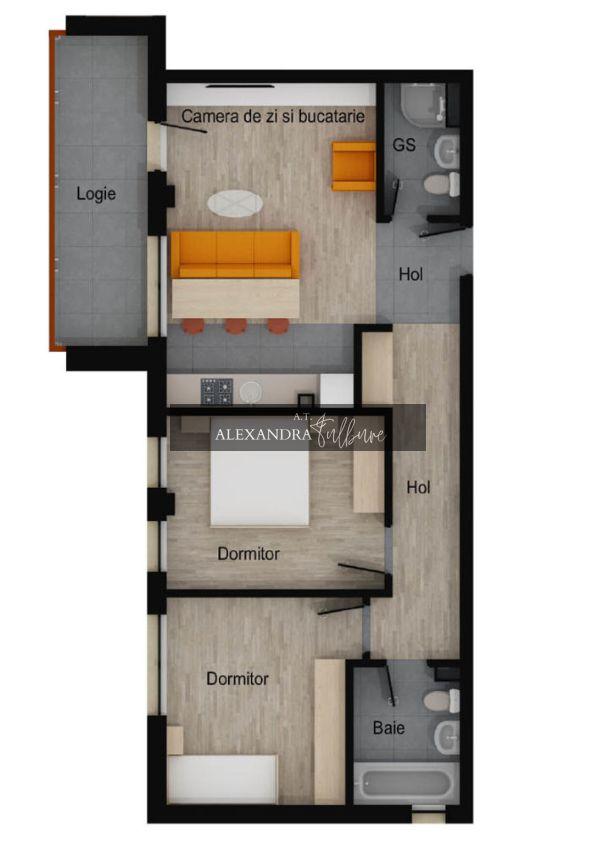 Apartament 3 camere, 2 bai, etaj intermediar, balcon, garaj, boxa - 6