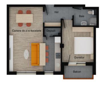 Apartament 2 camere, depozitare, etaj intermediar, balcon, garaj, boxa - 4