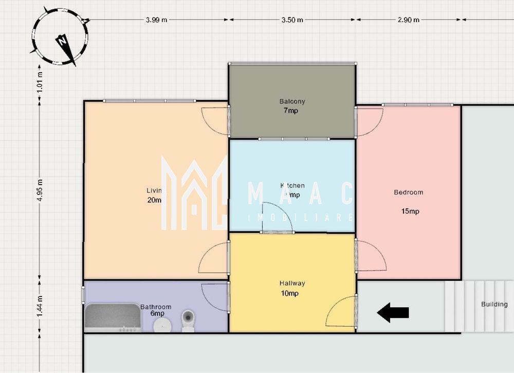 Apartament 2 camere decomandat | Ștrand, Sibiu | balcon, parcare - 7