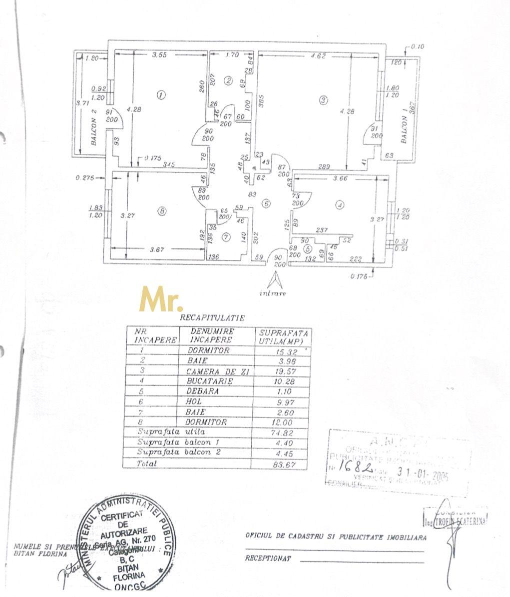 Apartament 3 Camere în Găvana - Decomandat și Luminos - 83 totali - 1
