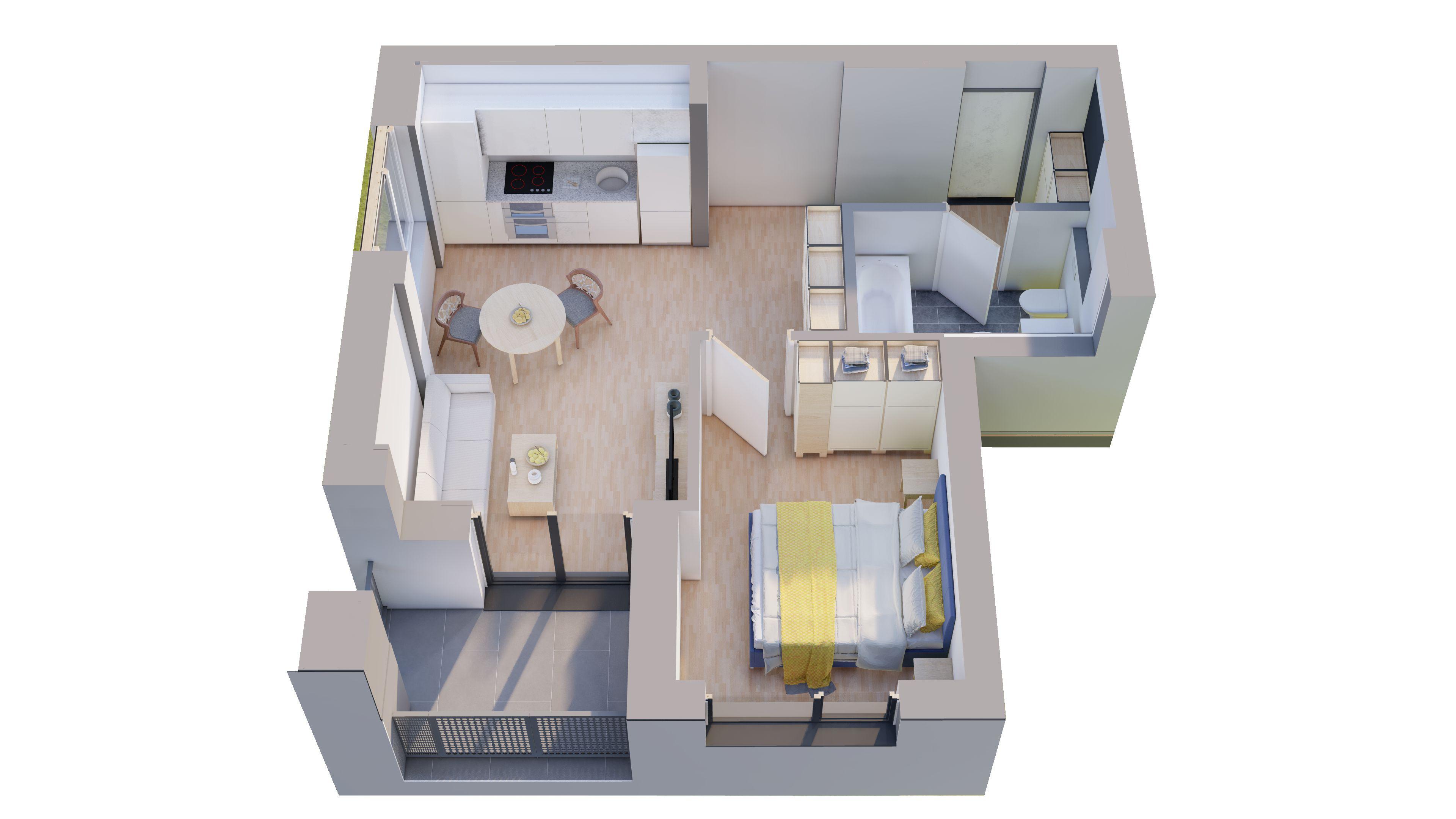 Comision 0%, Apartamente NOI cu 2 camere la ARED Cel mai mic pret - 1