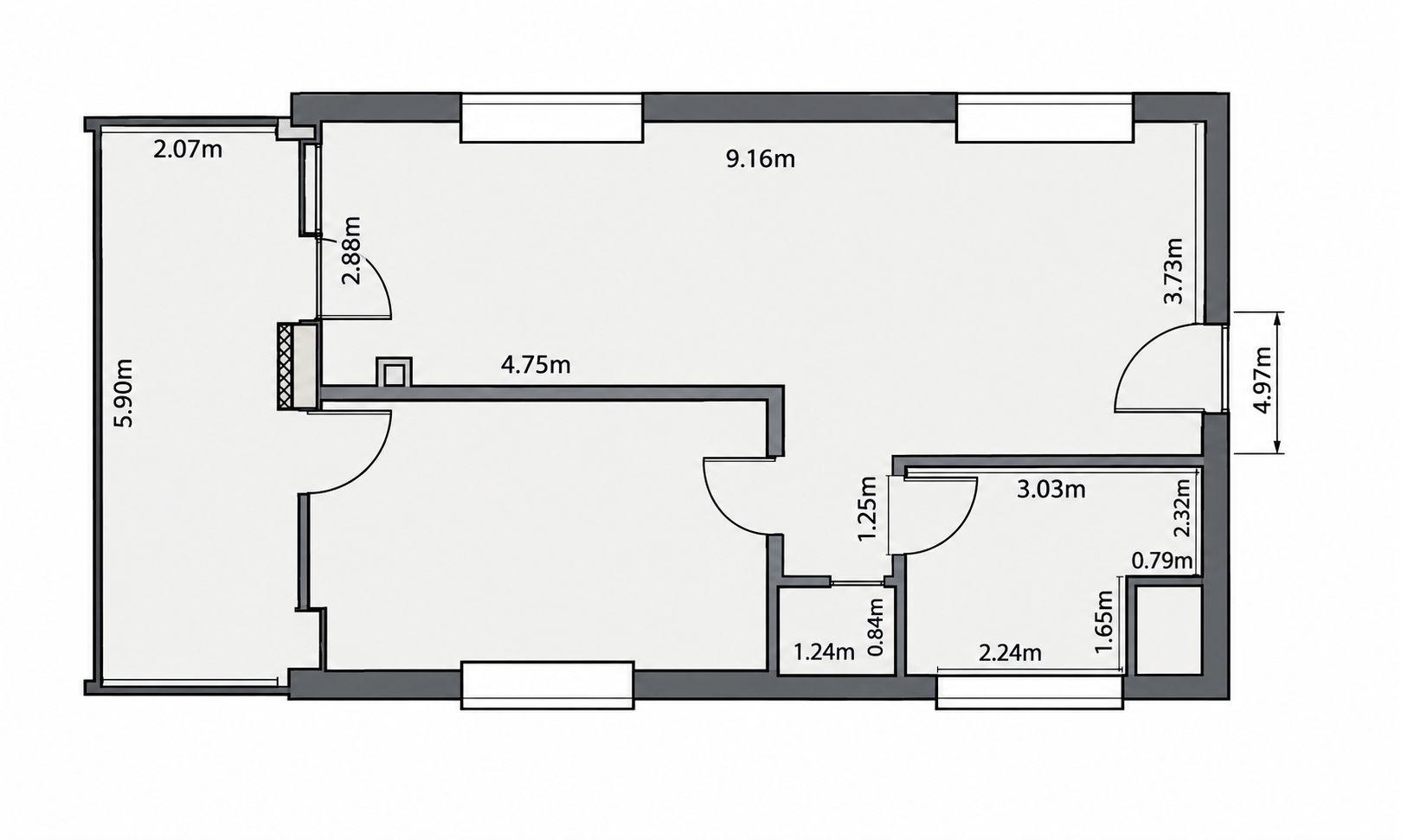 Apartament 2 camere, terasa, etaj intermediar, boxa, parcare - 15