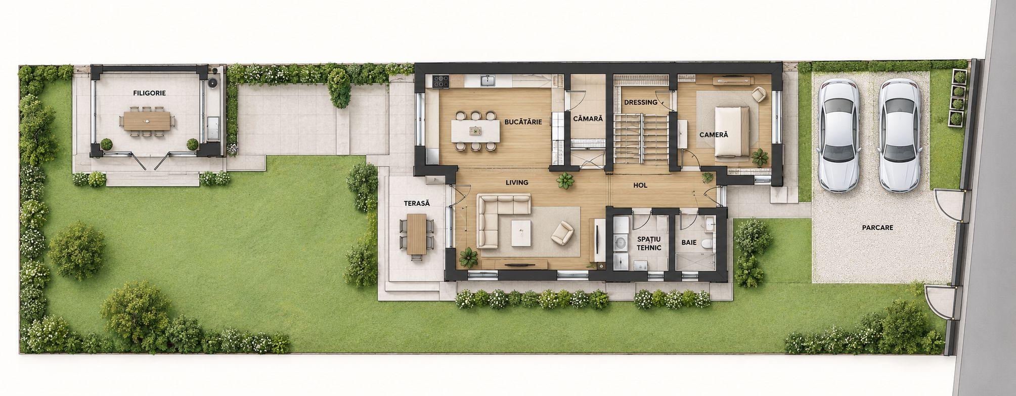 Casa individuala NZEB, 5 camere, 3 bai, finisata, P+ET+POD, Someseni - 6