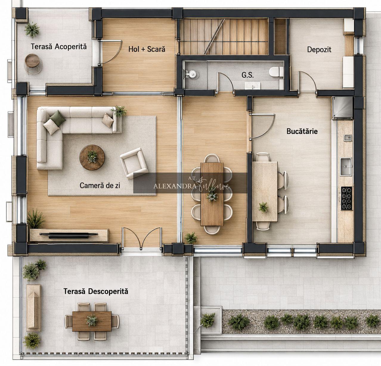 2x casa individuala 4 camere decomandate, 3 bai, Tureni - 3