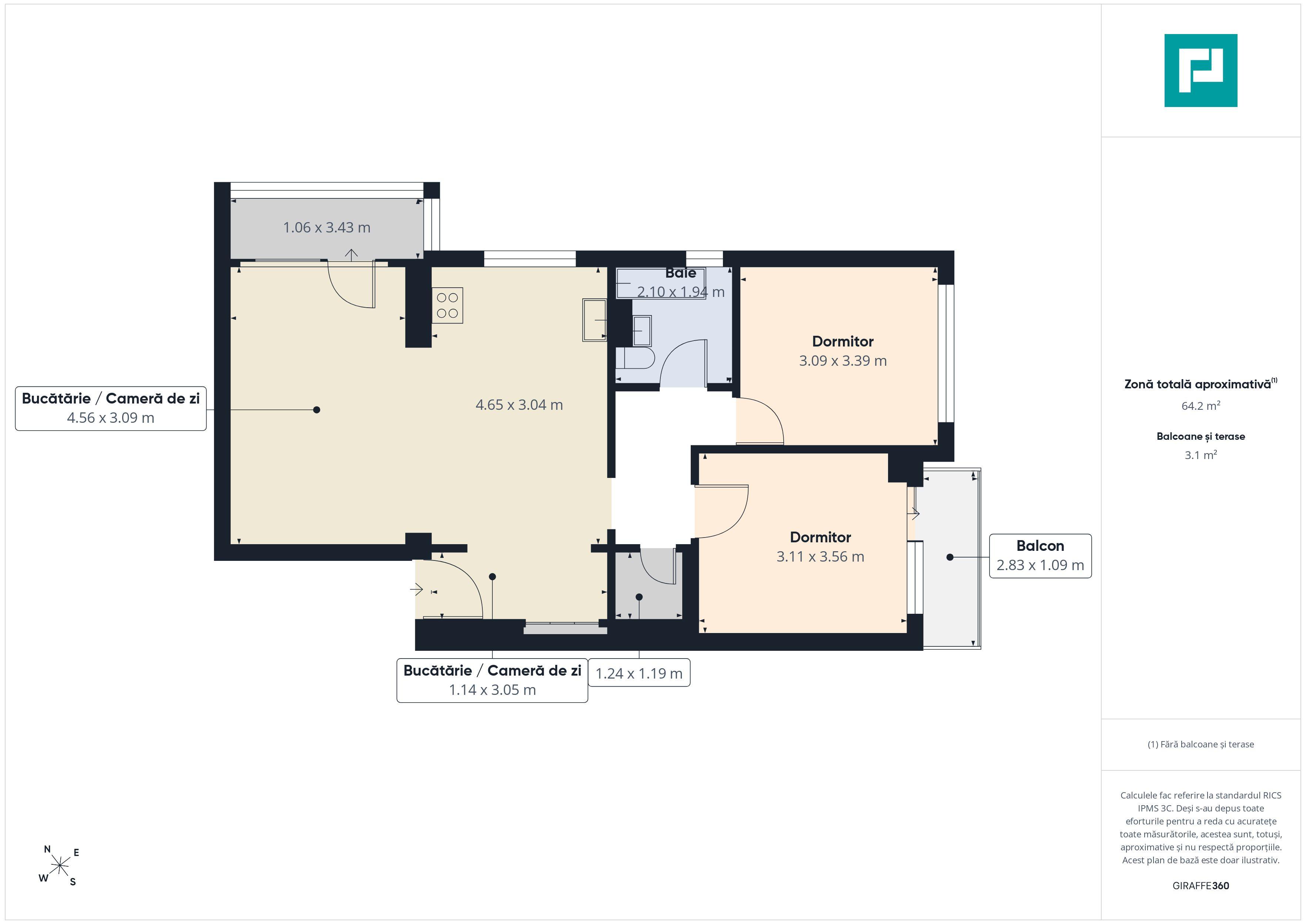 Apartament 3 camere, 65 mp, Nufărul, Oradea - 10