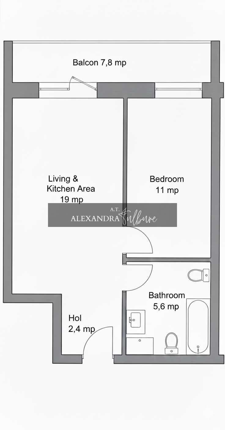 Apartament 2 camere, balcon, etaj intermediar, Terra - 8