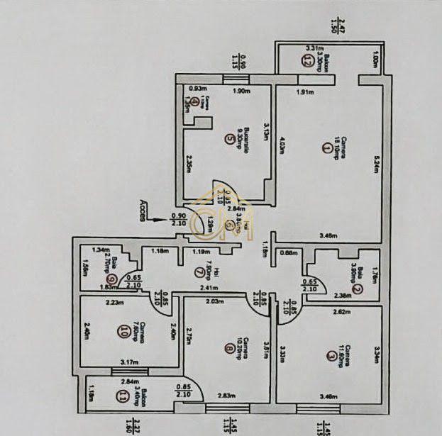 Apartament 4 Camere-2 Bai-2 Balcoane- Pivnita-80 MP - 2