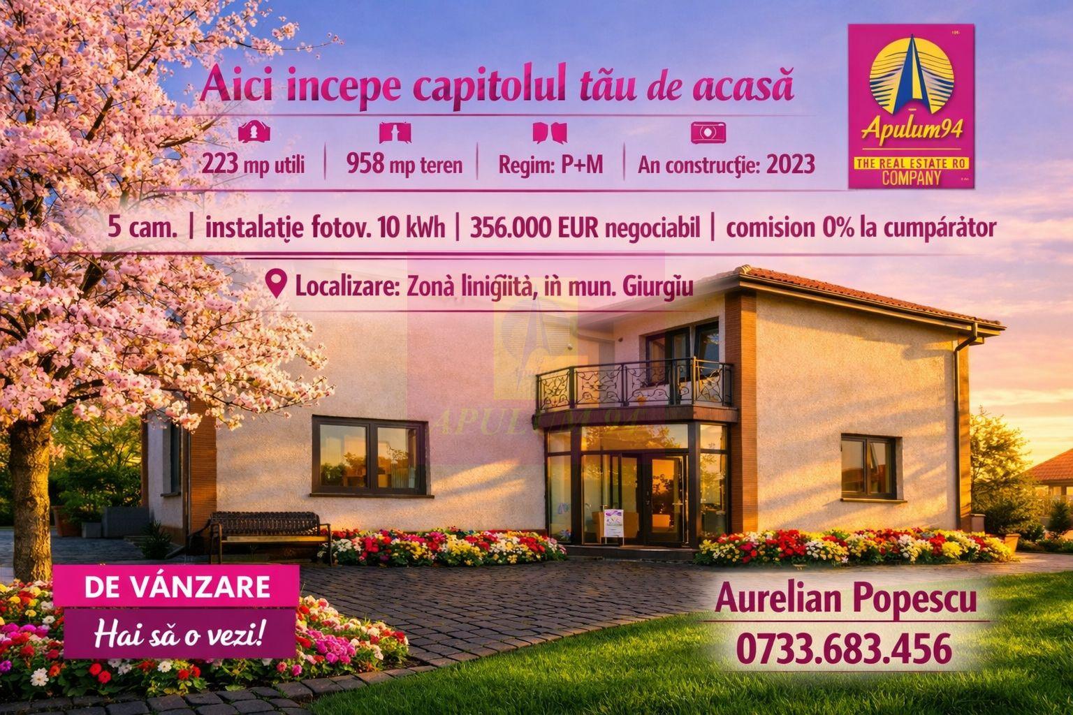 GIURGIU - SE VINDE CASA P+M 5 CAM - 1