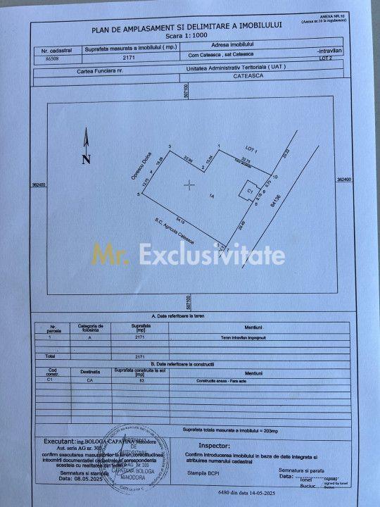 Teren intravilan 2171 mp Cateasca Arges, deschidere 49 ml - 3