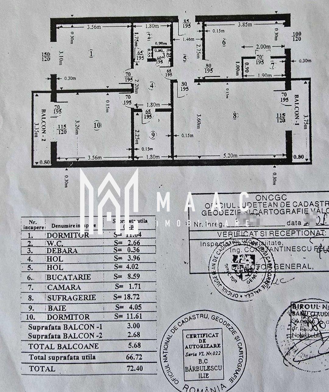 Apartament 3 camere de vânzare | Râmnicu Vâlcea, Ostroveni - 8