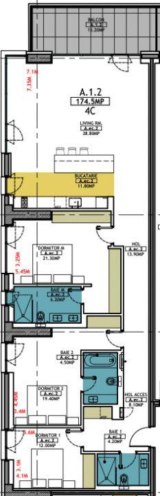 Stațiunea Mamaia - Vânzare apartament cu 4 camere, 3 bai cu vedere la mare. - 31