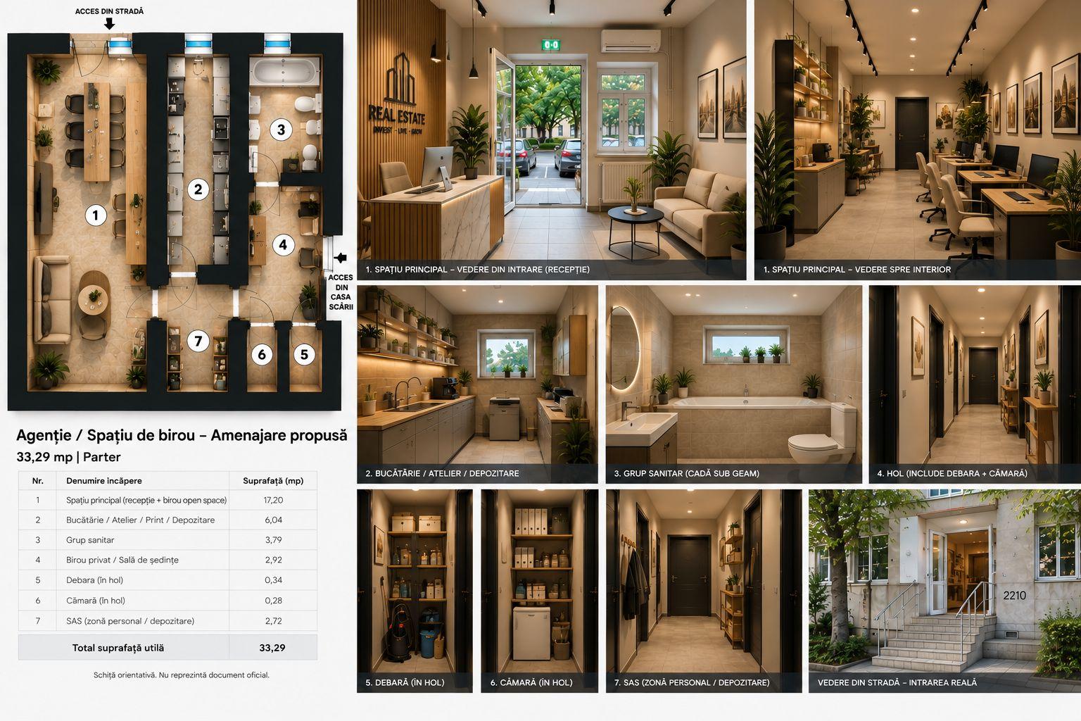Spatiu comercial de inchiriat | 33,29 mp | Acces stradal | Crangasi - 8