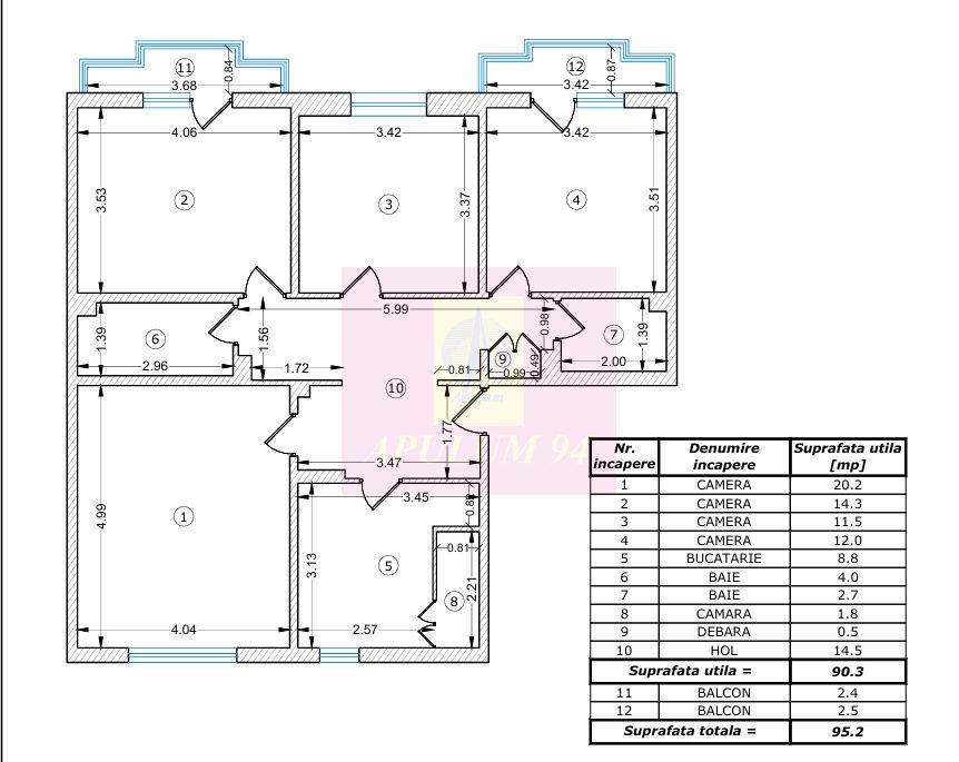 Apartament 4 camere Militari- Teatrul Masca. - 12