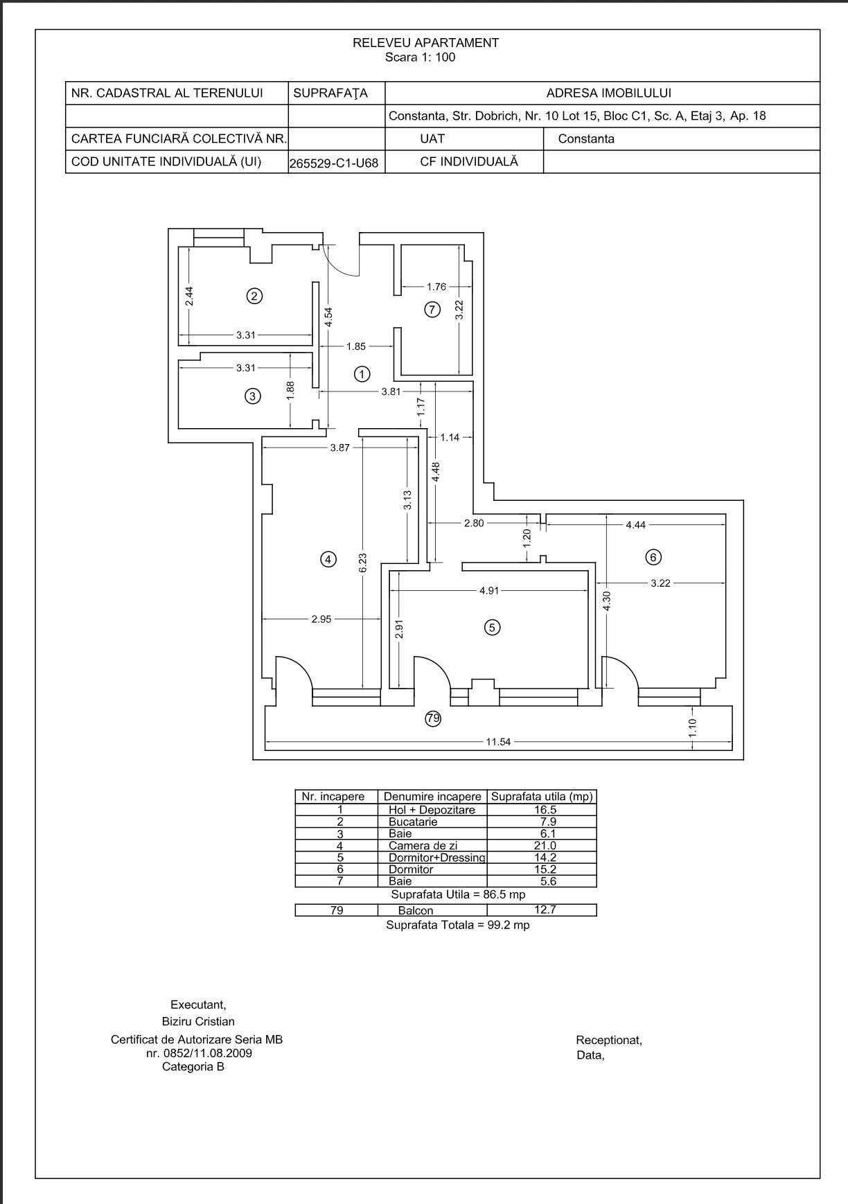 Tomis Nord/Carrefour - Vanzare apartament cu 3 camere, bloc nou. - 24