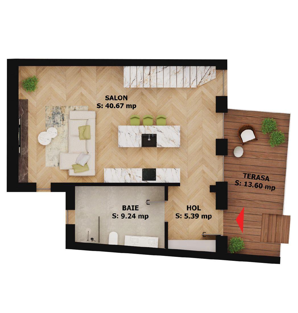 Apartament nou, 2 camere, 248 000 Euro. Comision 0. - 1