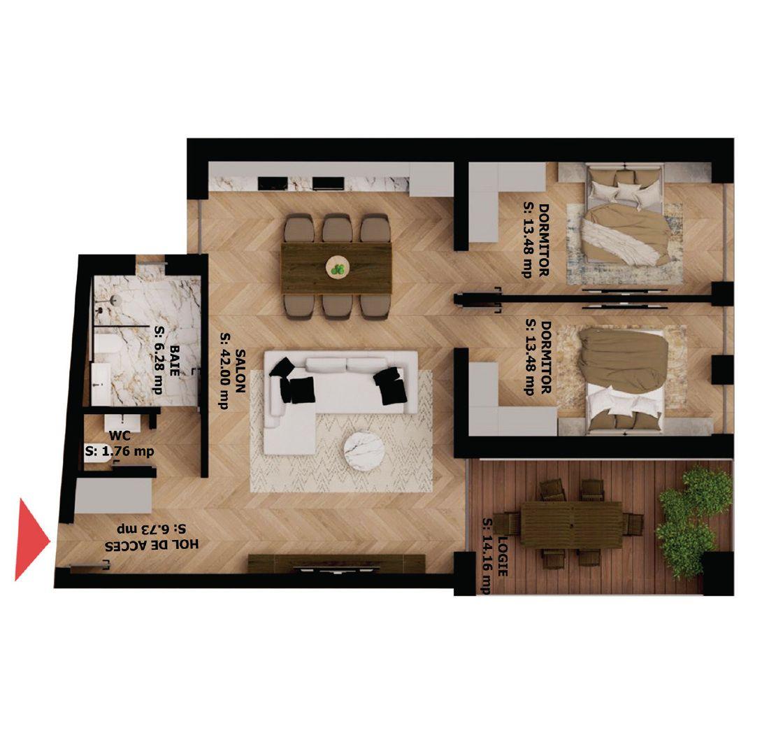 Apartament nou, 3 camere, 227 000 Euro. Comision 0. - 1