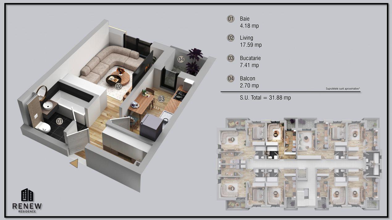 Garsoniera Militari Residence finalizare aprilie 2026 - 6