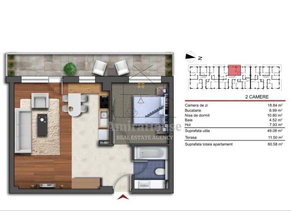 Apartament 2 camere, finisat, mobilat, parcare, Iris zona Lukoil - 16