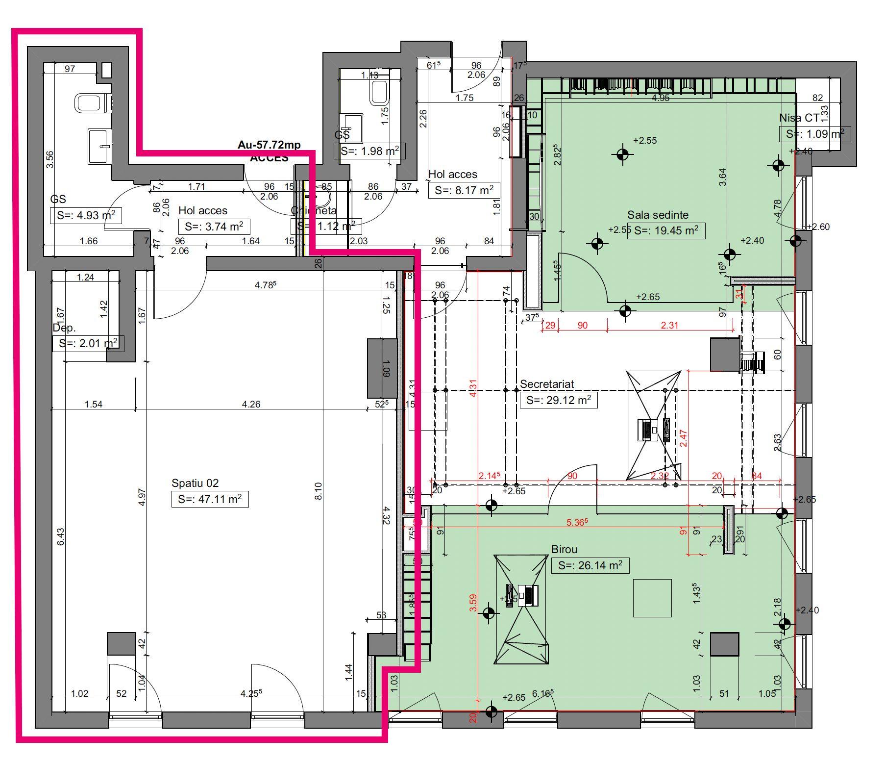 Birou premium de 57 mp de închiriat – Arad Plaza, ultracentral - 10