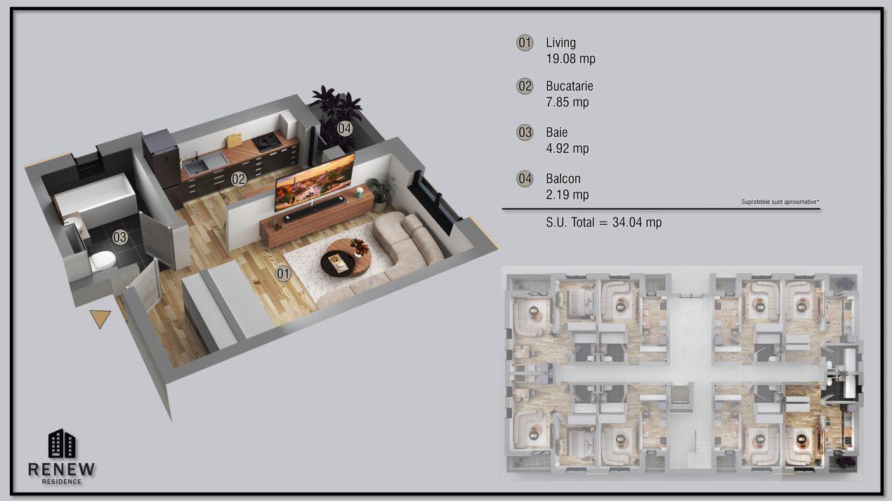 Garsoniera in zona Militari Residence finalizare aprilie 2026 - 1